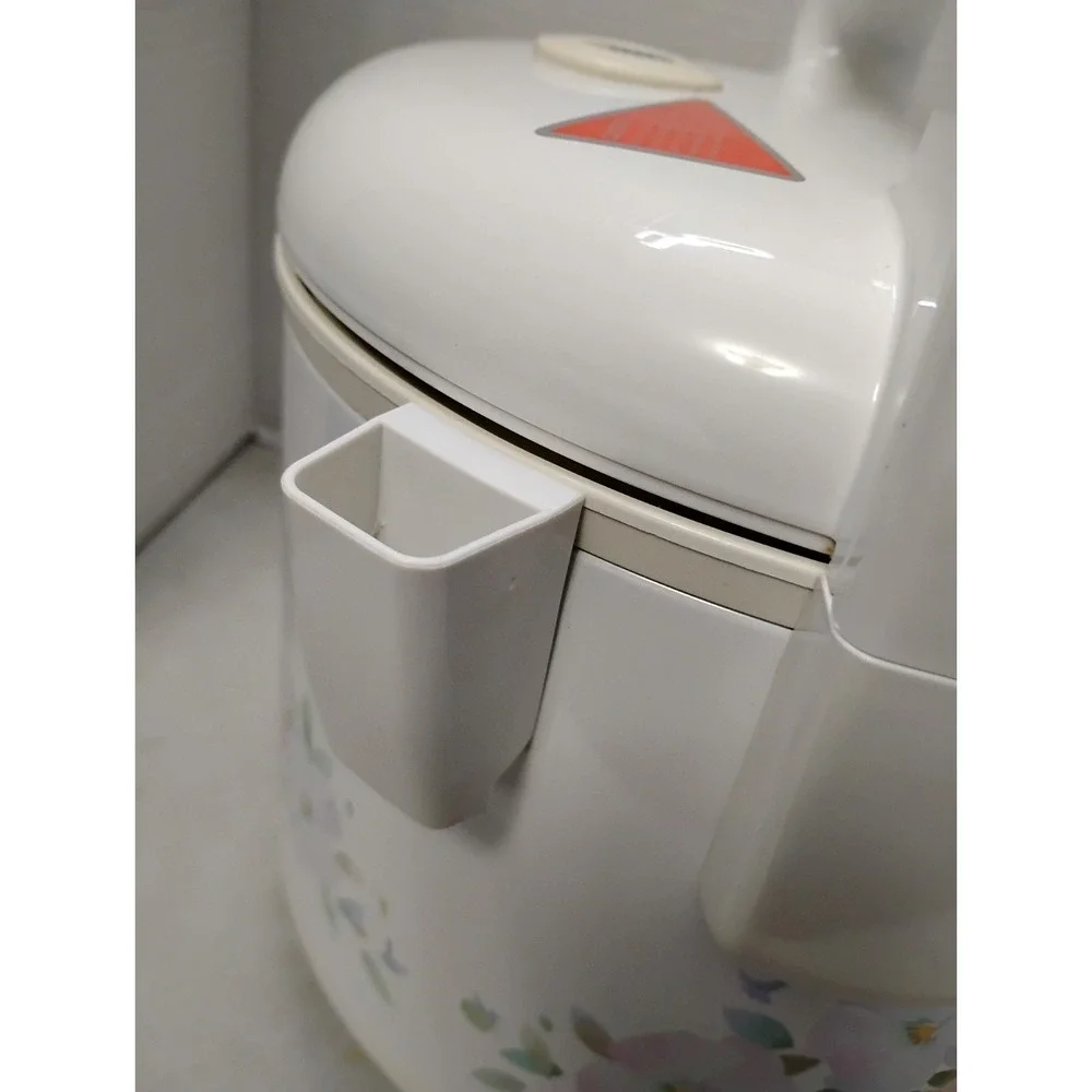 Vintage Zojirushi Rice Cooker 5 Cup NFR-1003 White Floral Spoon Holder Test Work